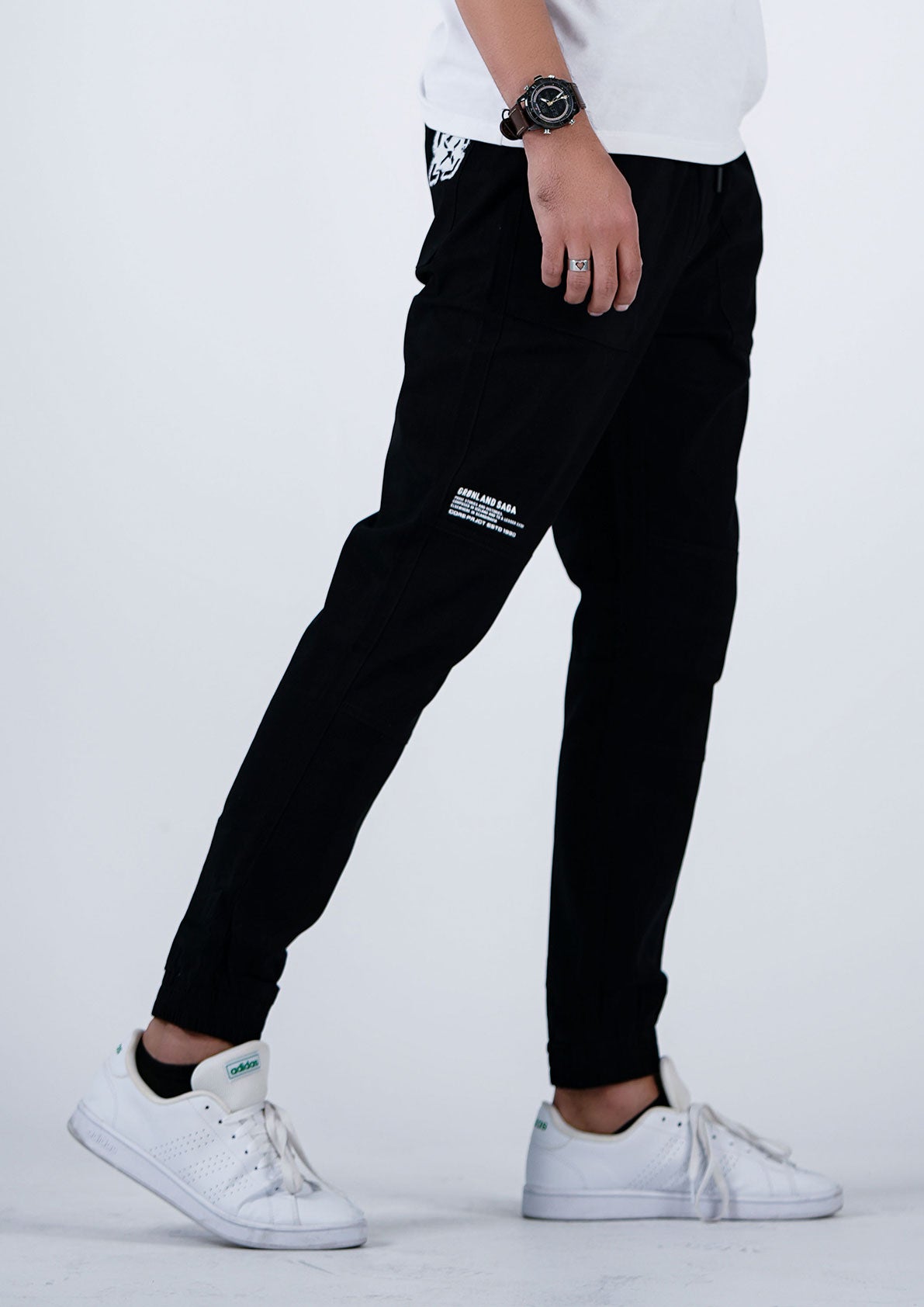 Classic Black Streetwear Cotton Jogger- Comfort Meets Style