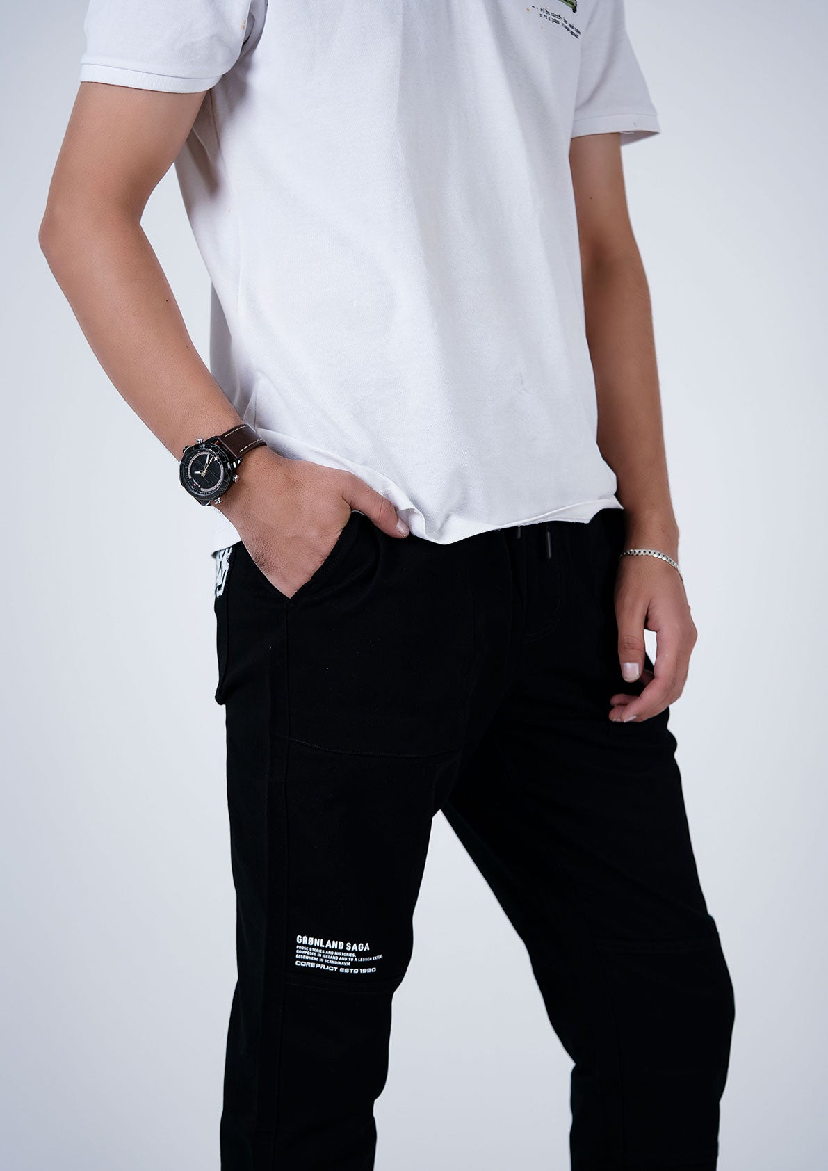 Classic Black Streetwear Cotton Jogger- Comfort Meets Style