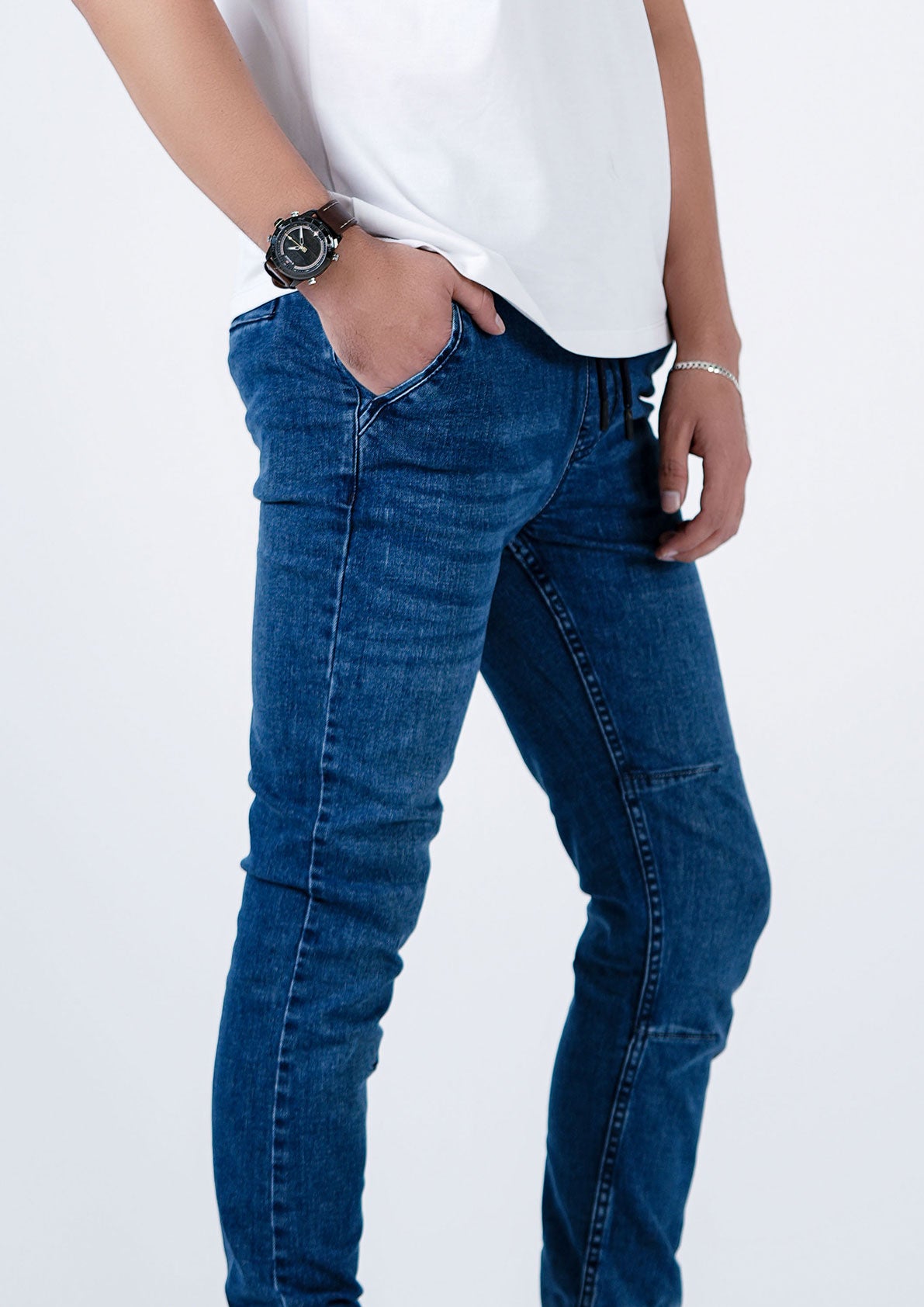 Charming Twist - Cuffed Denim Jogger