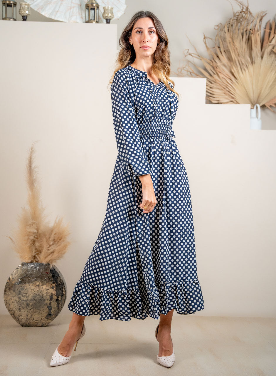 Charming Polka Dots Maxi Dress