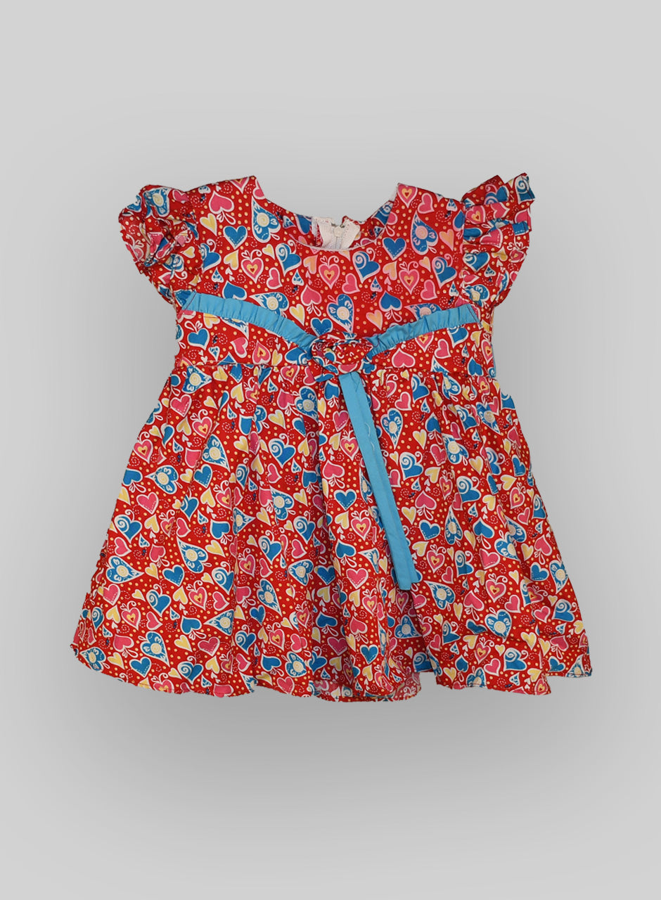 Whimsical Heartstrings Baby Girl Frock