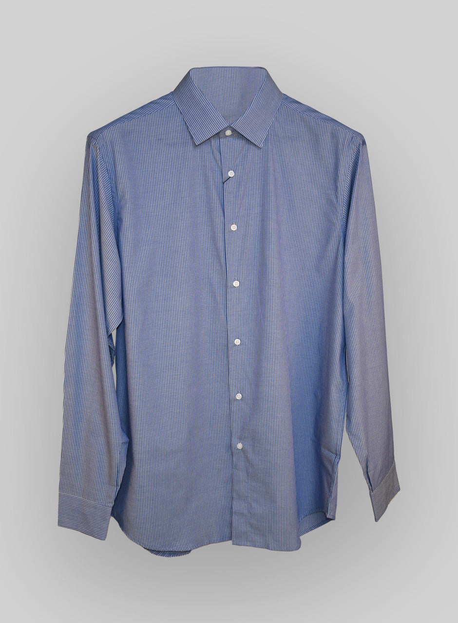 Classic Blue Stripe Formal Shirts for Men: Timeless Style with Modern Comfort