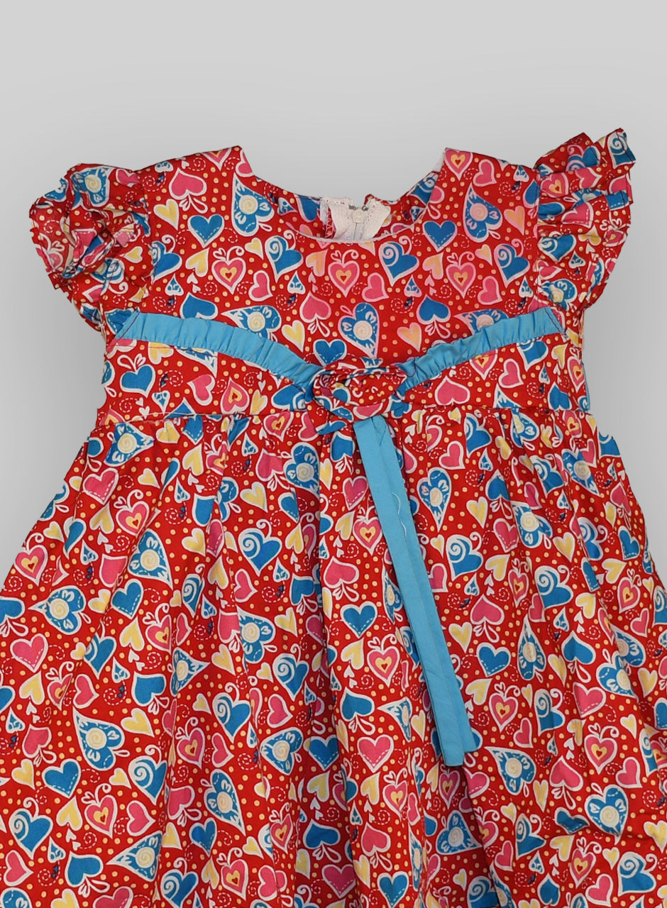 Whimsical Heartstrings Baby Girl Frock