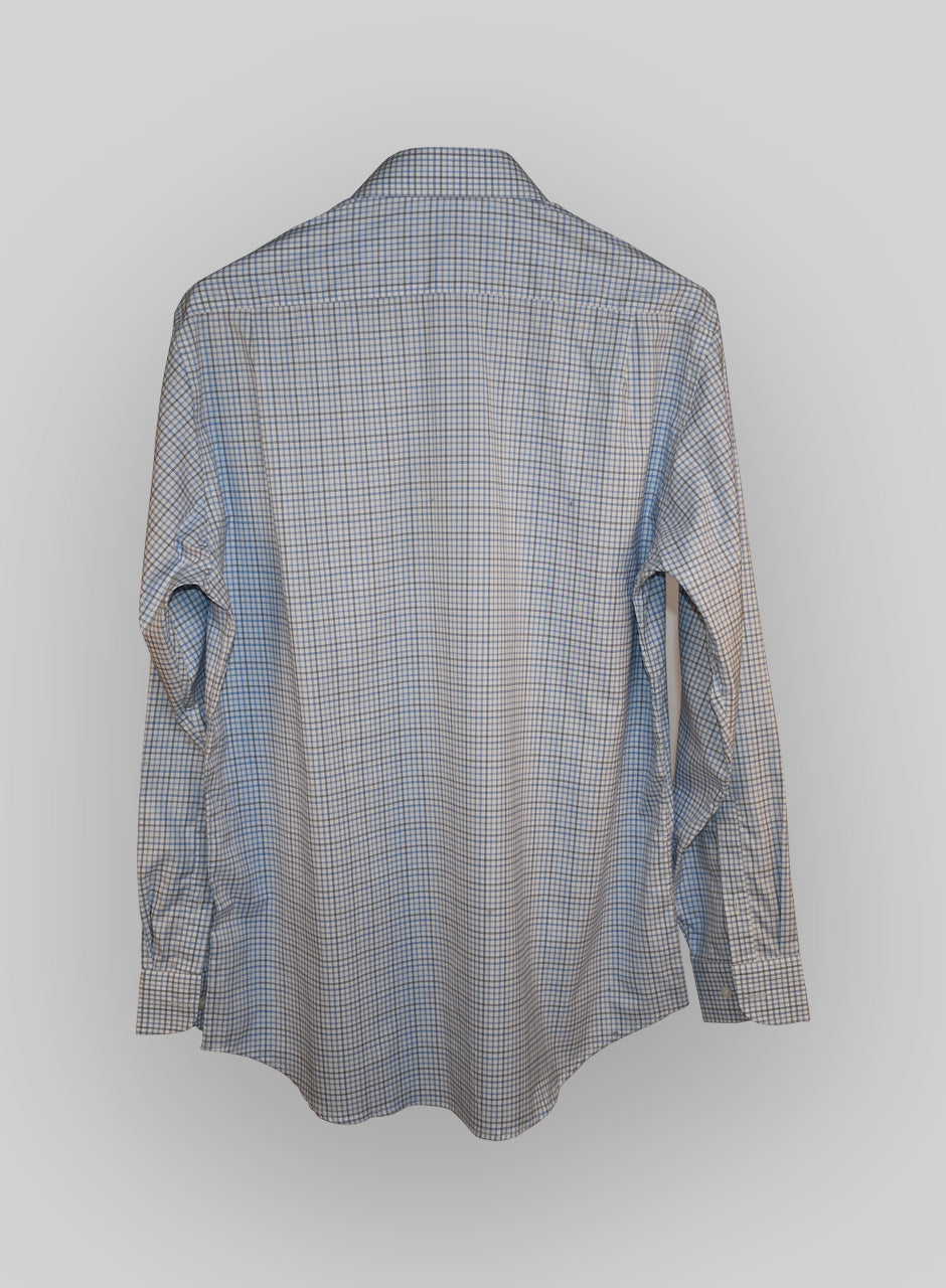 Blue and Grey Check on White Base - Timeless and Versatile Style