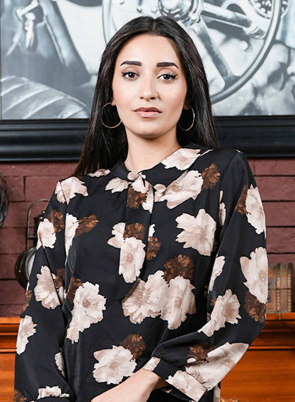 Shadow Bloom Printed Top