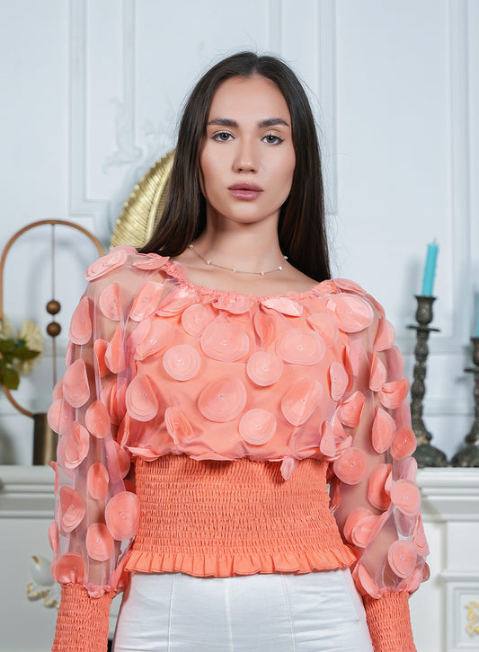 Petals - Solid Peach Top