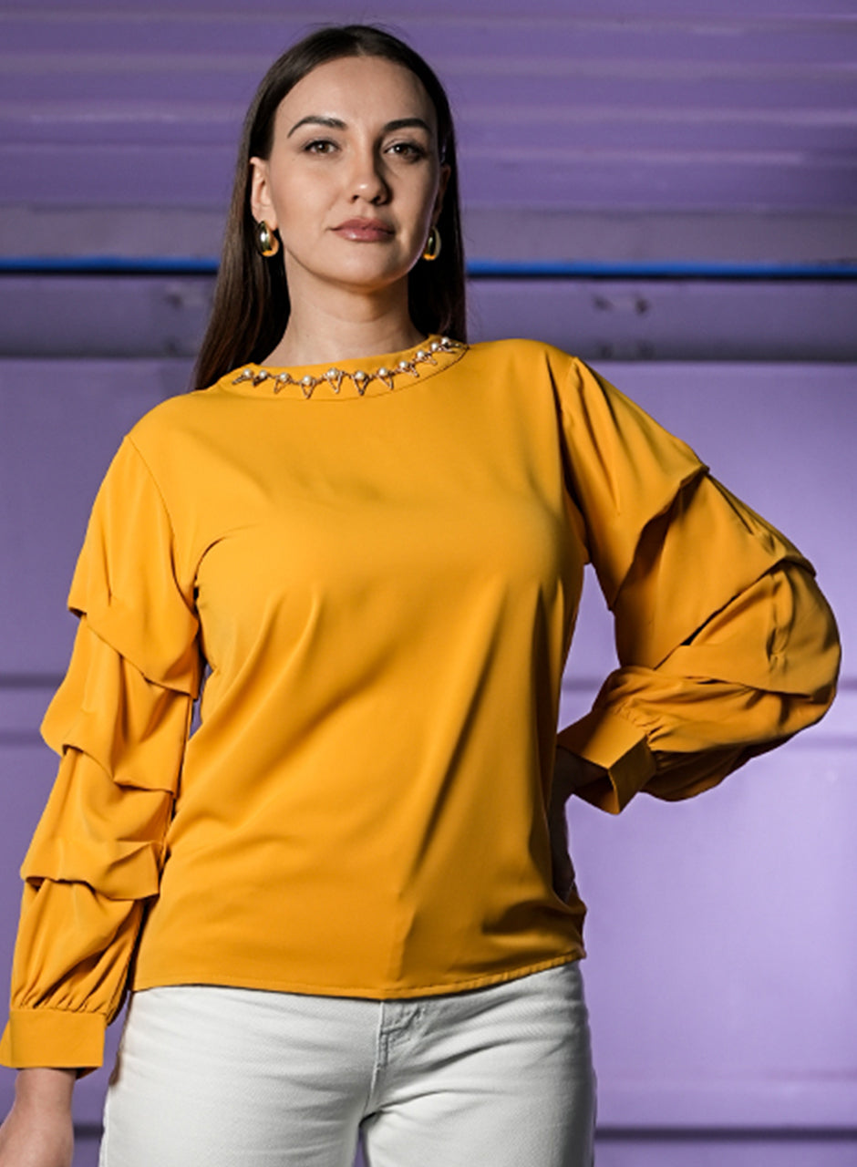 Sunshine Glow Yellow Chain Top