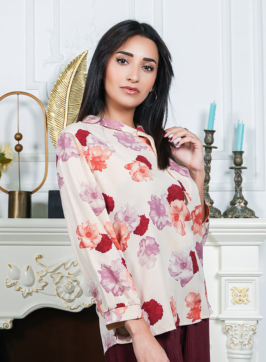 Petal pop - White Floral printed top