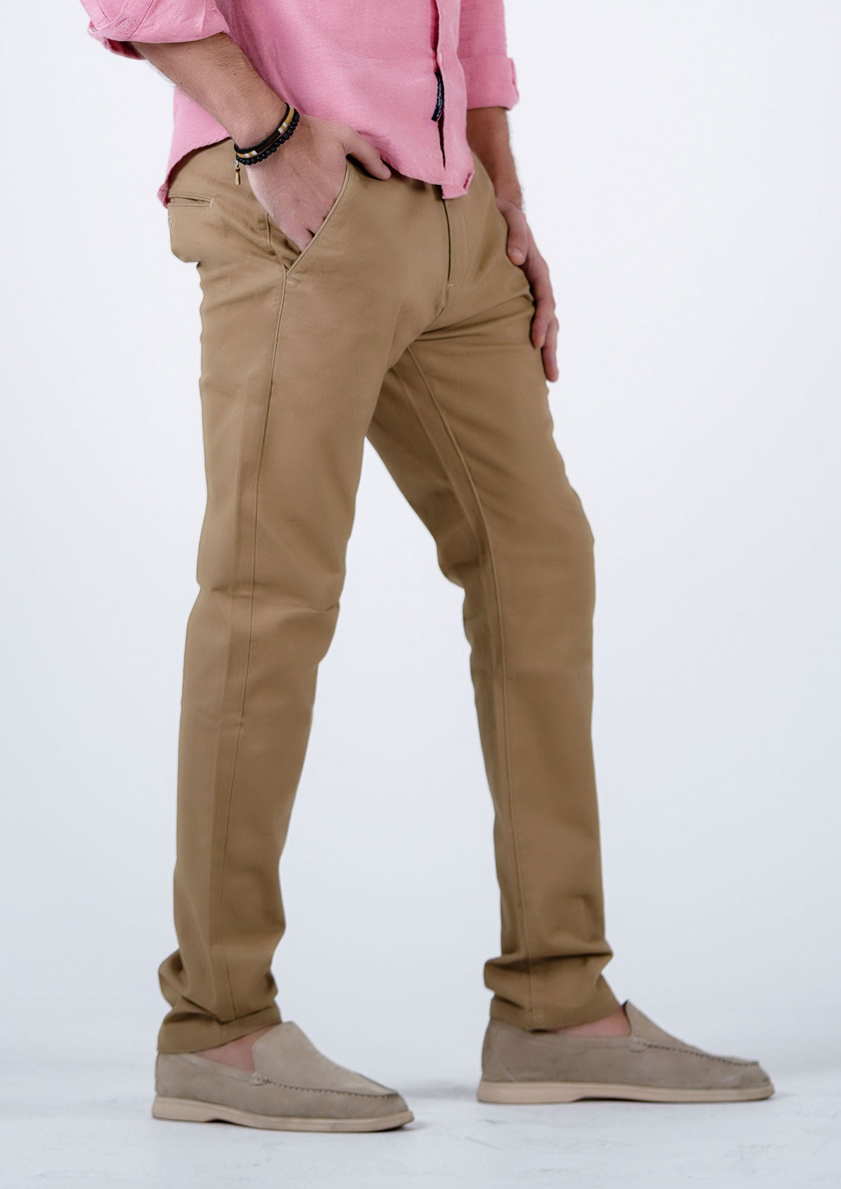 Solid Chinos with Button Closure and Pockets - Your Go-To Everyday Pants