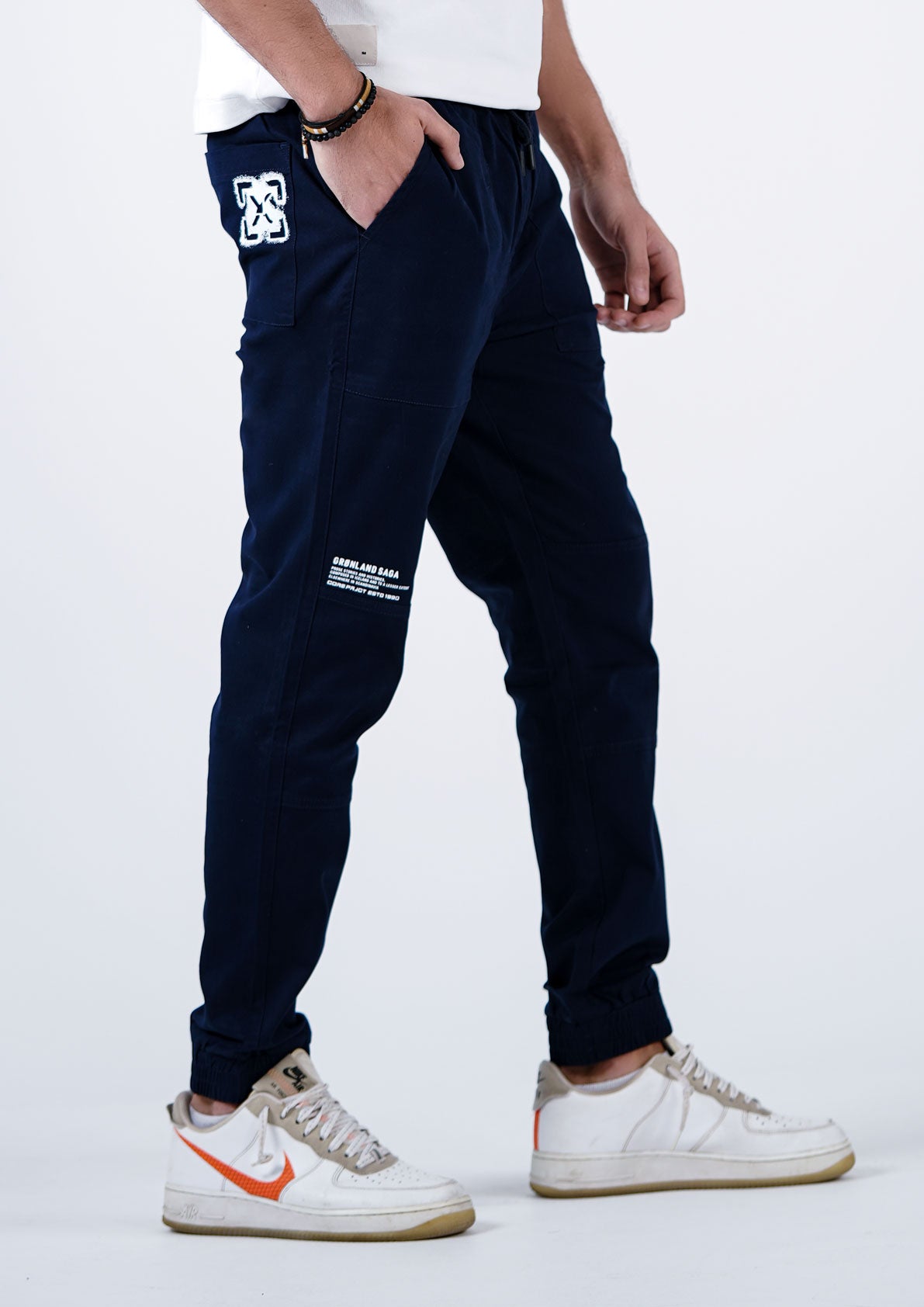 Cotton Joggers in Navy Blue for Enhanced Comfort