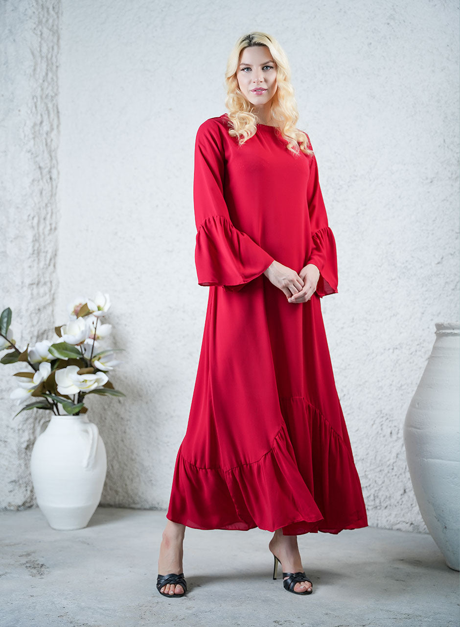 Gorgeous Coral Maxi Dress for Your Next Event - Elegant Waves