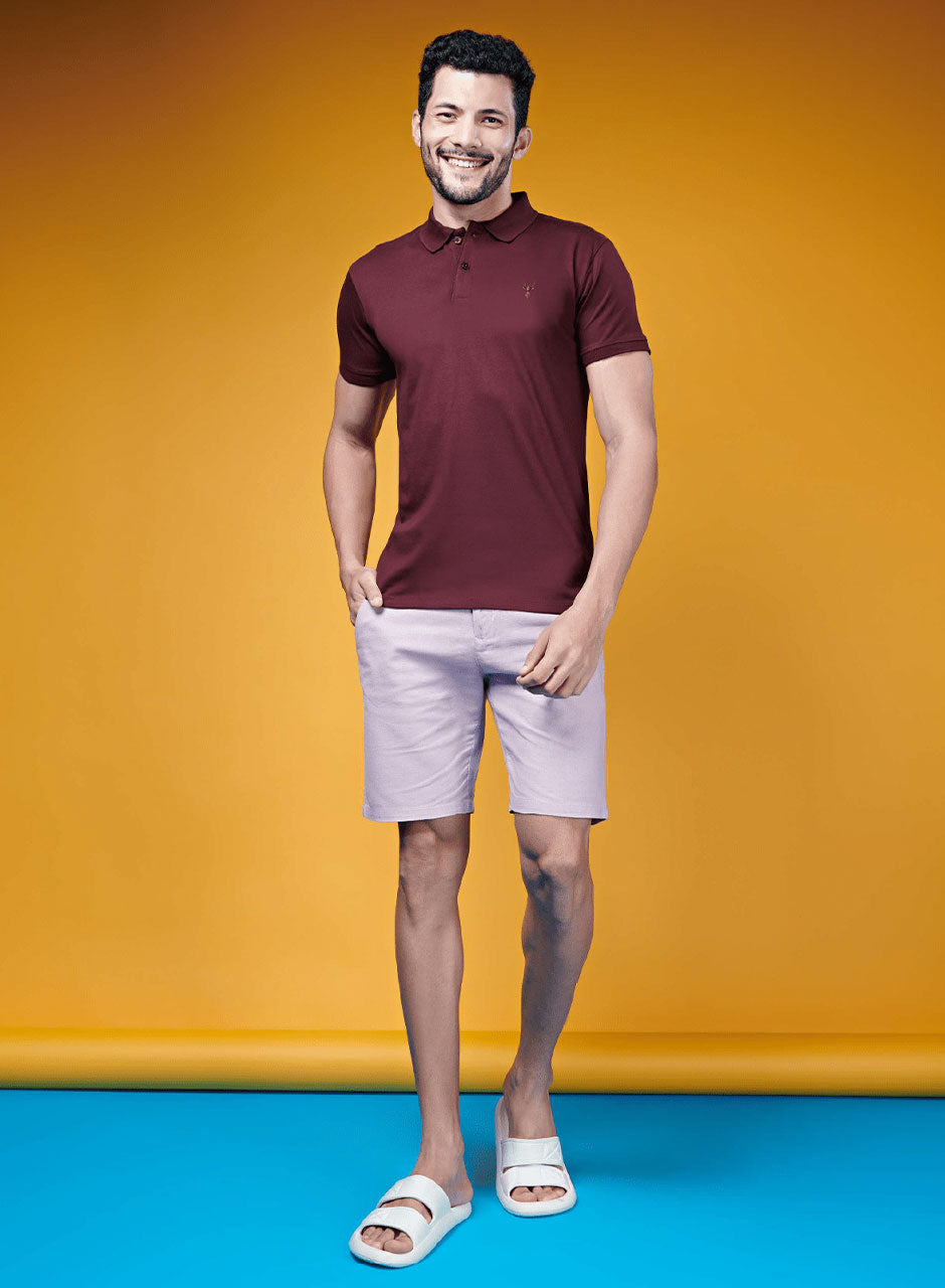 Maroon Majesty - A Polo That Speaks Volumes - MZ BIO COTTON