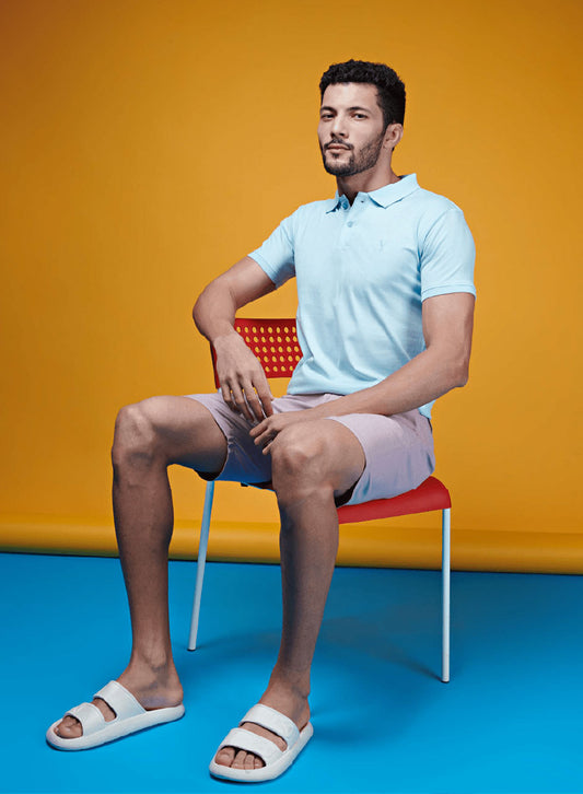 Shenghayo Blue Elegance - The Polo that Transcends Trends - MZ BIO COTTON