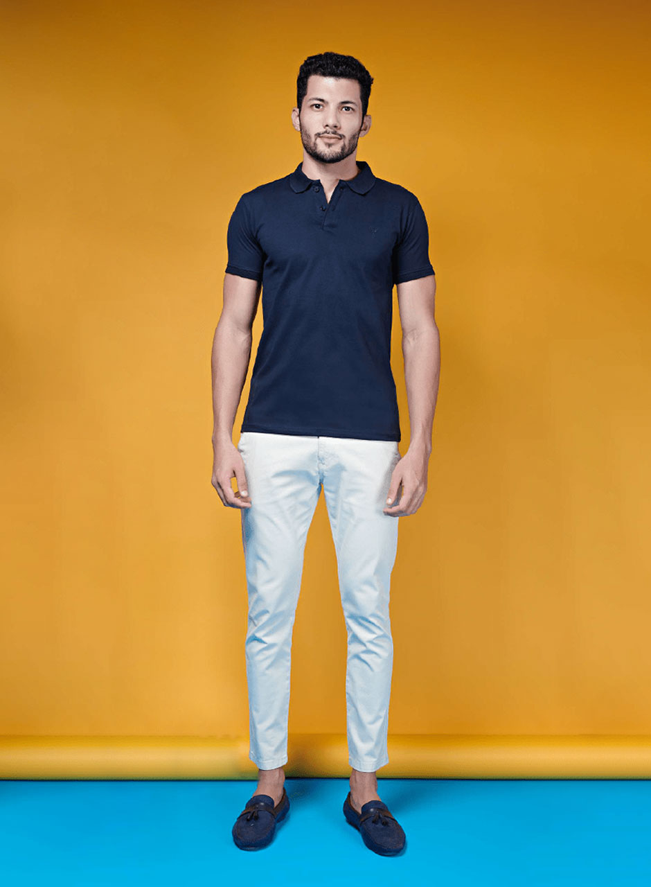 Nautical Nuance: The Teal Navy Polo Perfection - BIO COTTON