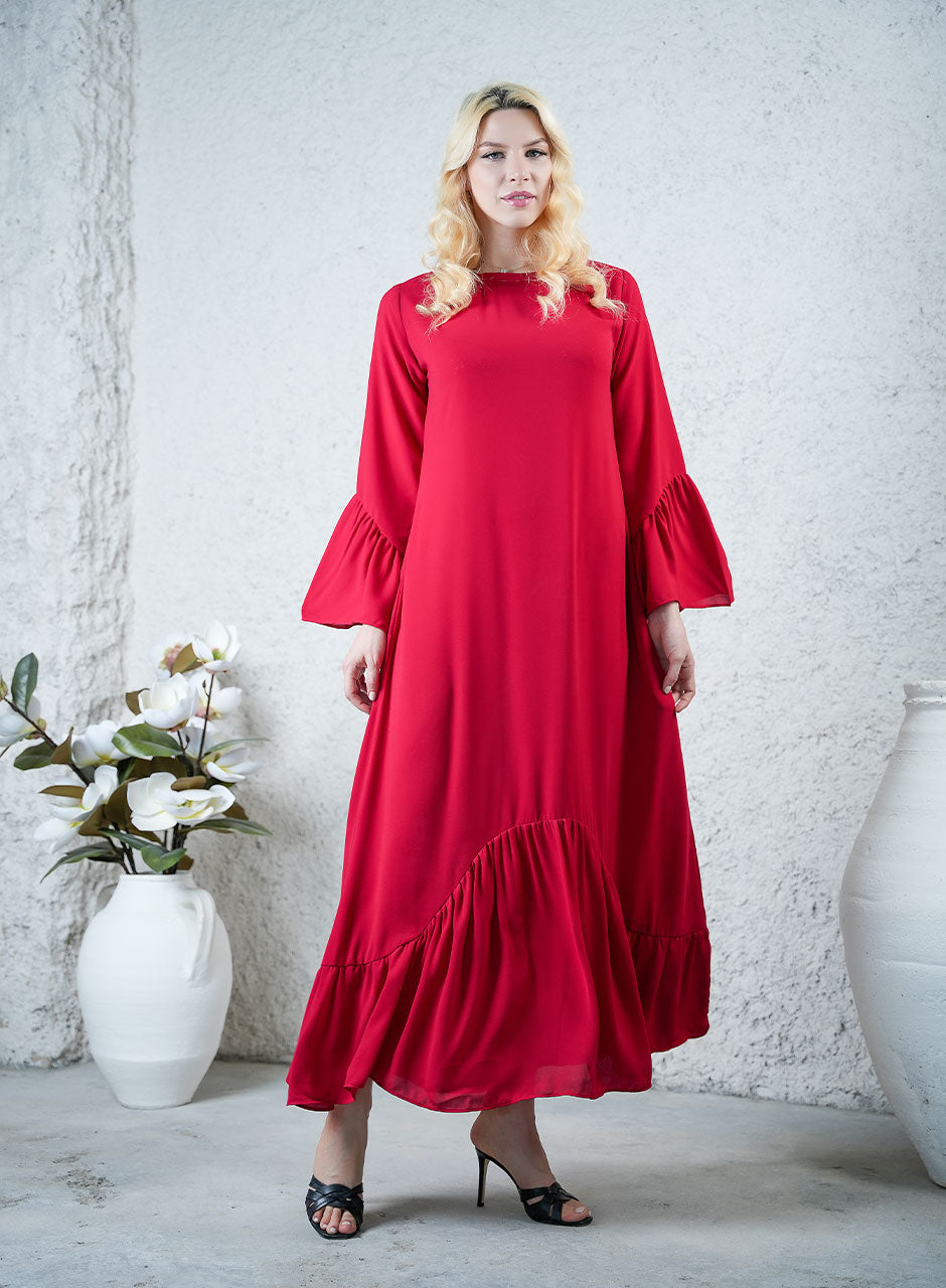 Gorgeous Coral Maxi Dress for Your Next Event - Elegant Waves