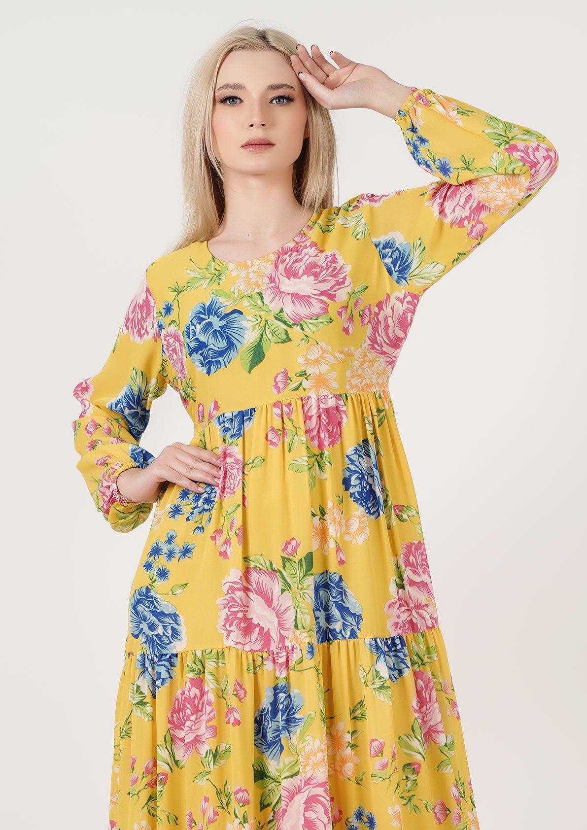 Sunshine Serenade Chiffon Maxi Dress