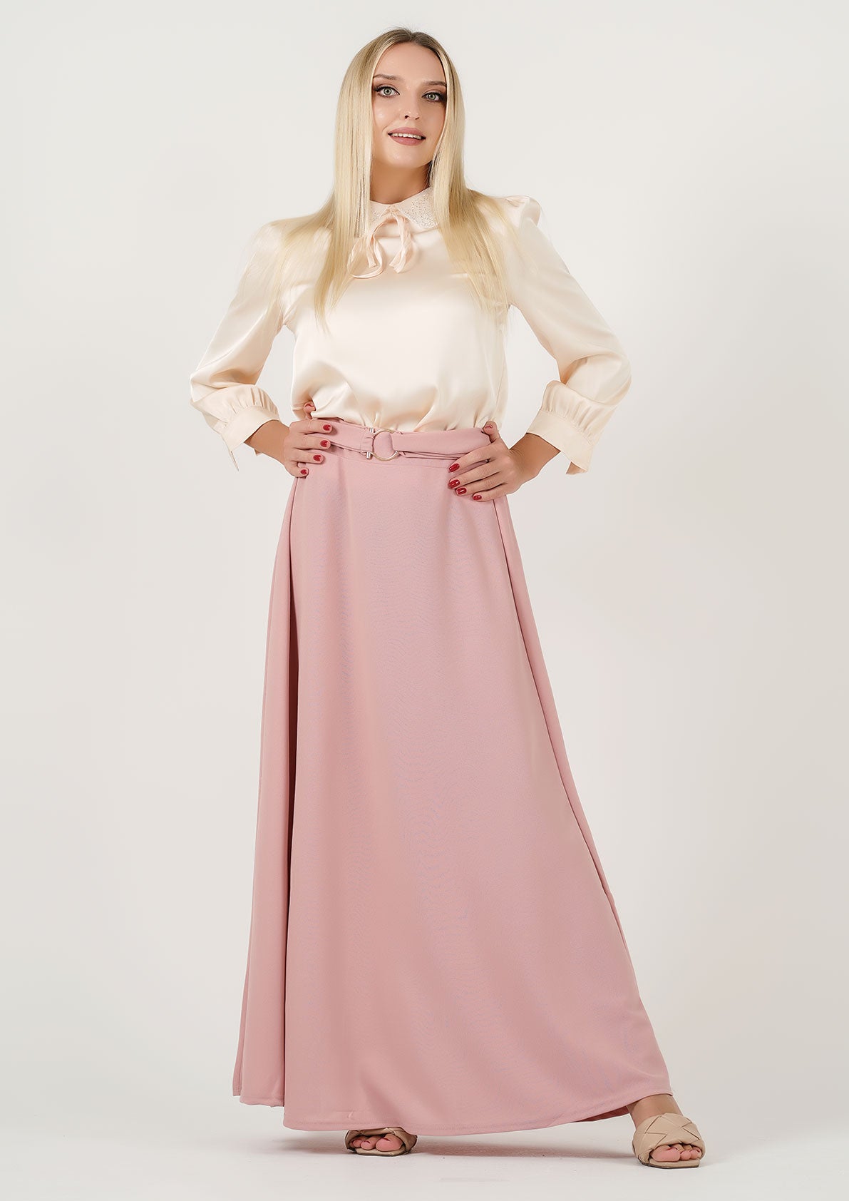 Blush Perfection: The Signature Flow Skirt