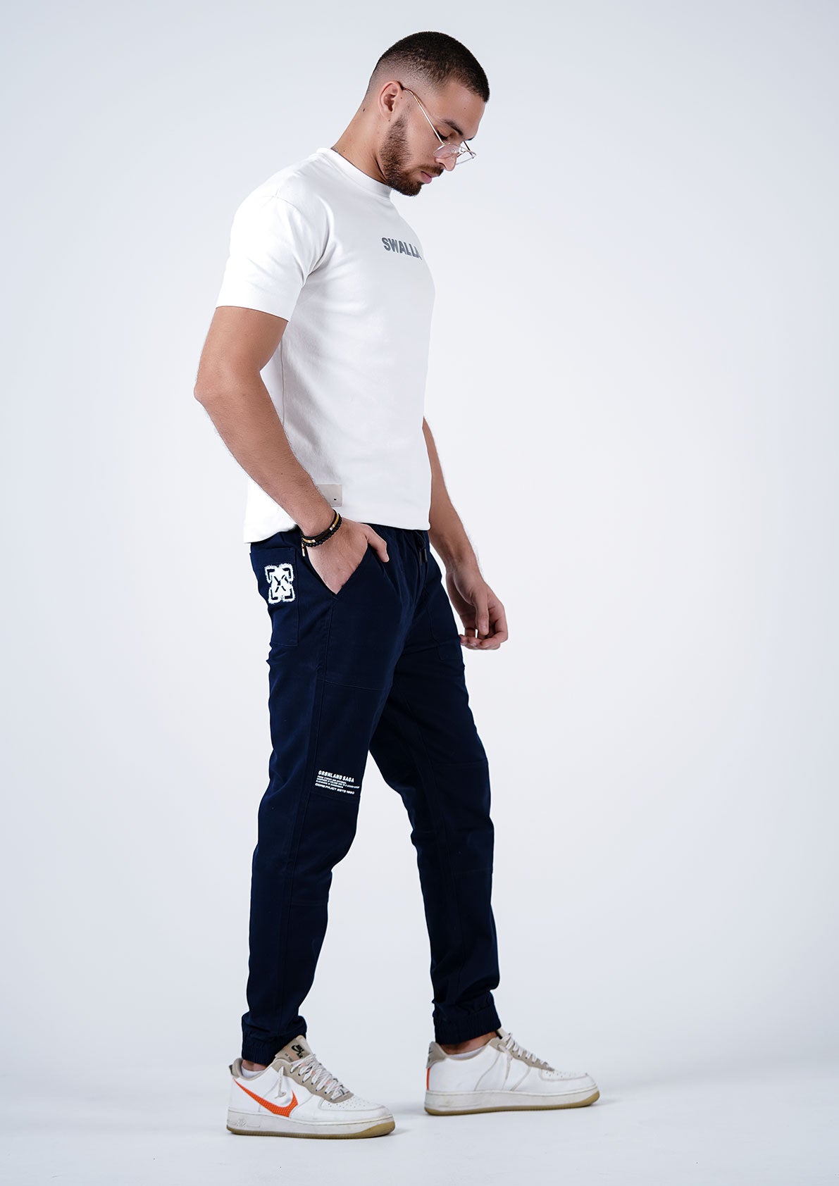 Cotton Joggers in Navy Blue for Enhanced Comfort