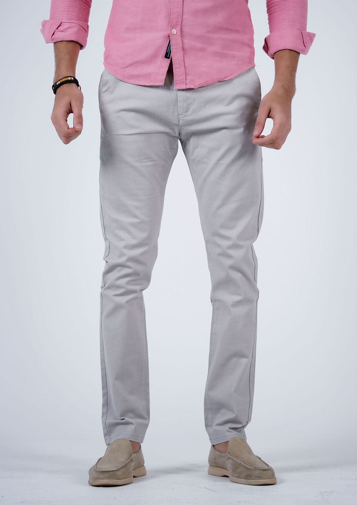 Sleek Light Gray Chinos - Your Go-To Smart-Casual Pick