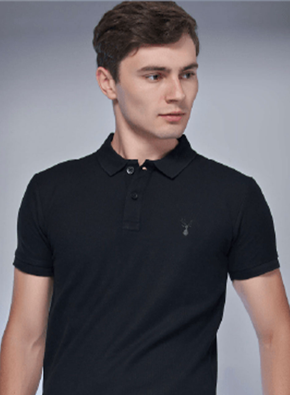 Noir Nuance: The Ultimate Black Polo - COTTON MATTY