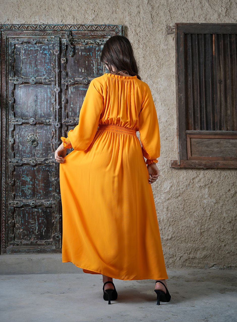 Radiant Yellow Maxi Dress for Every Occasion - Elegant Waves