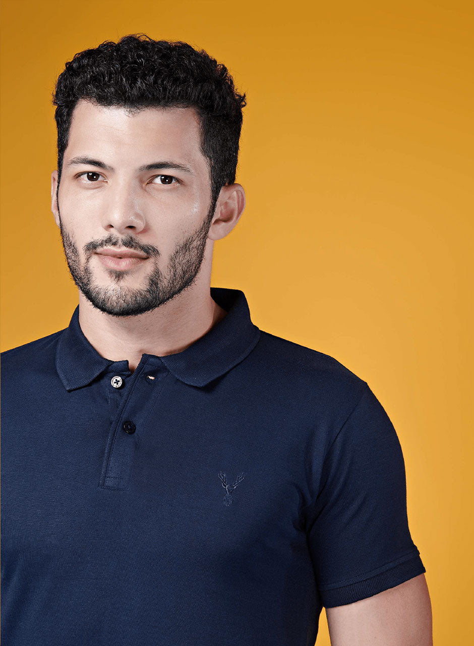 Nautical Nuance: The Teal Navy Polo Perfection - BIO COTTON