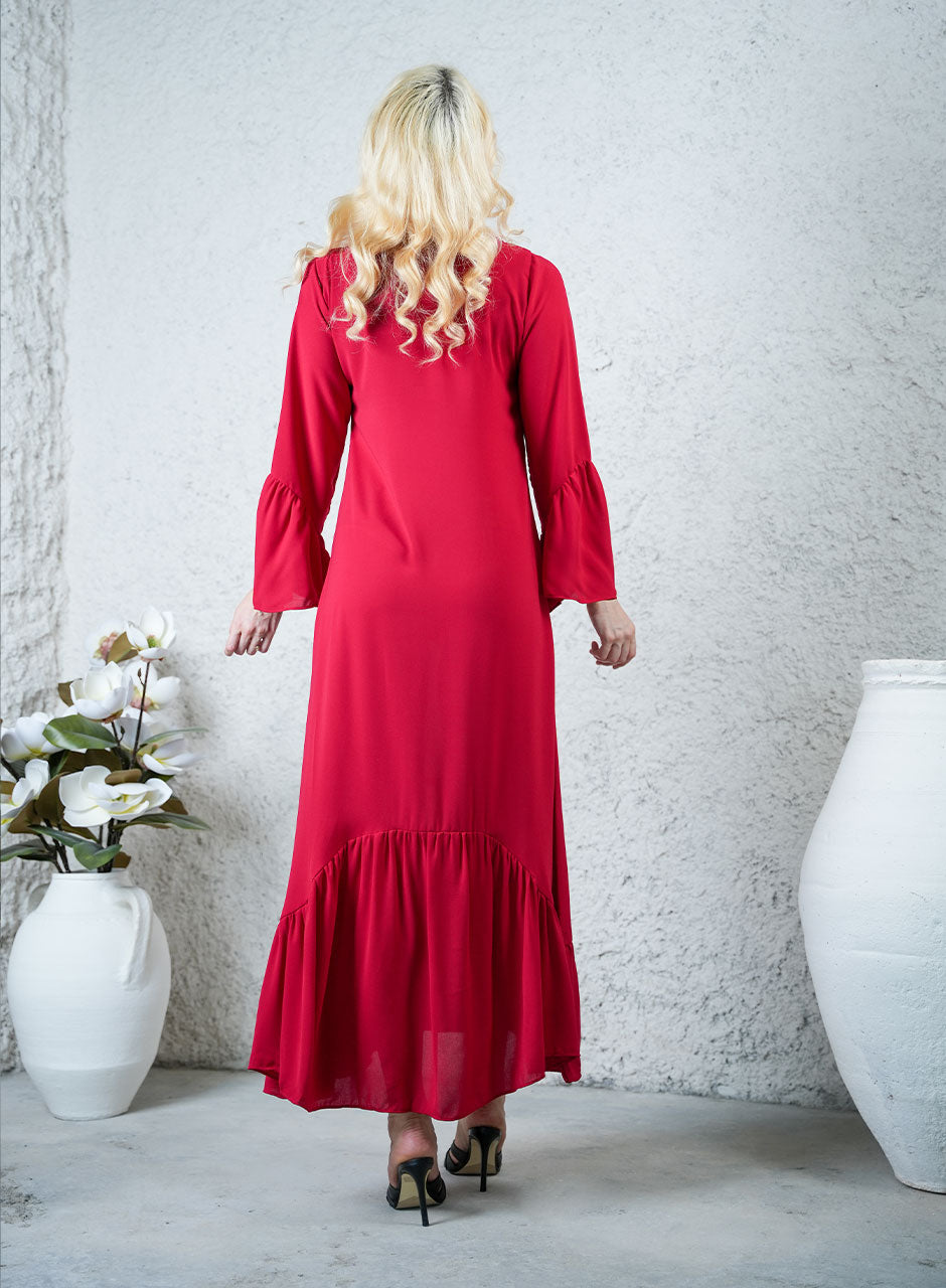 Gorgeous Coral Maxi Dress for Your Next Event - Elegant Waves