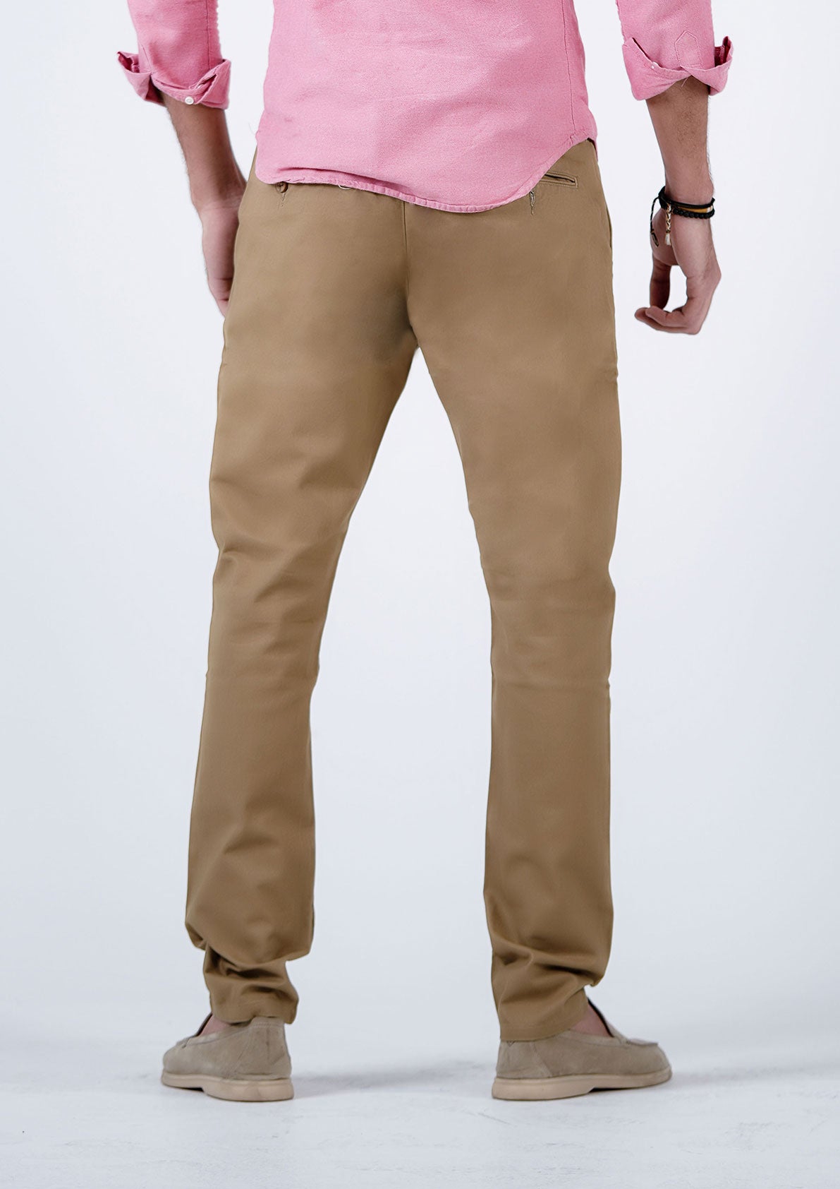 Solid Chinos with Button Closure and Pockets - Your Go-To Everyday Pants