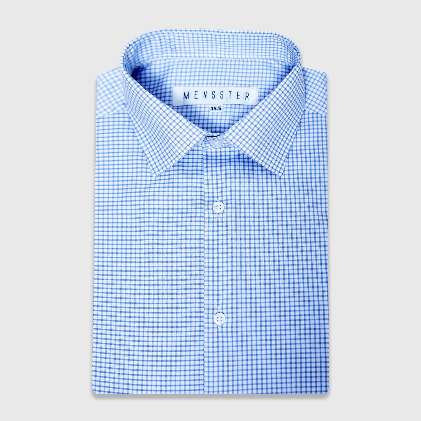 Light Blue Check Formal Shirt For Men's