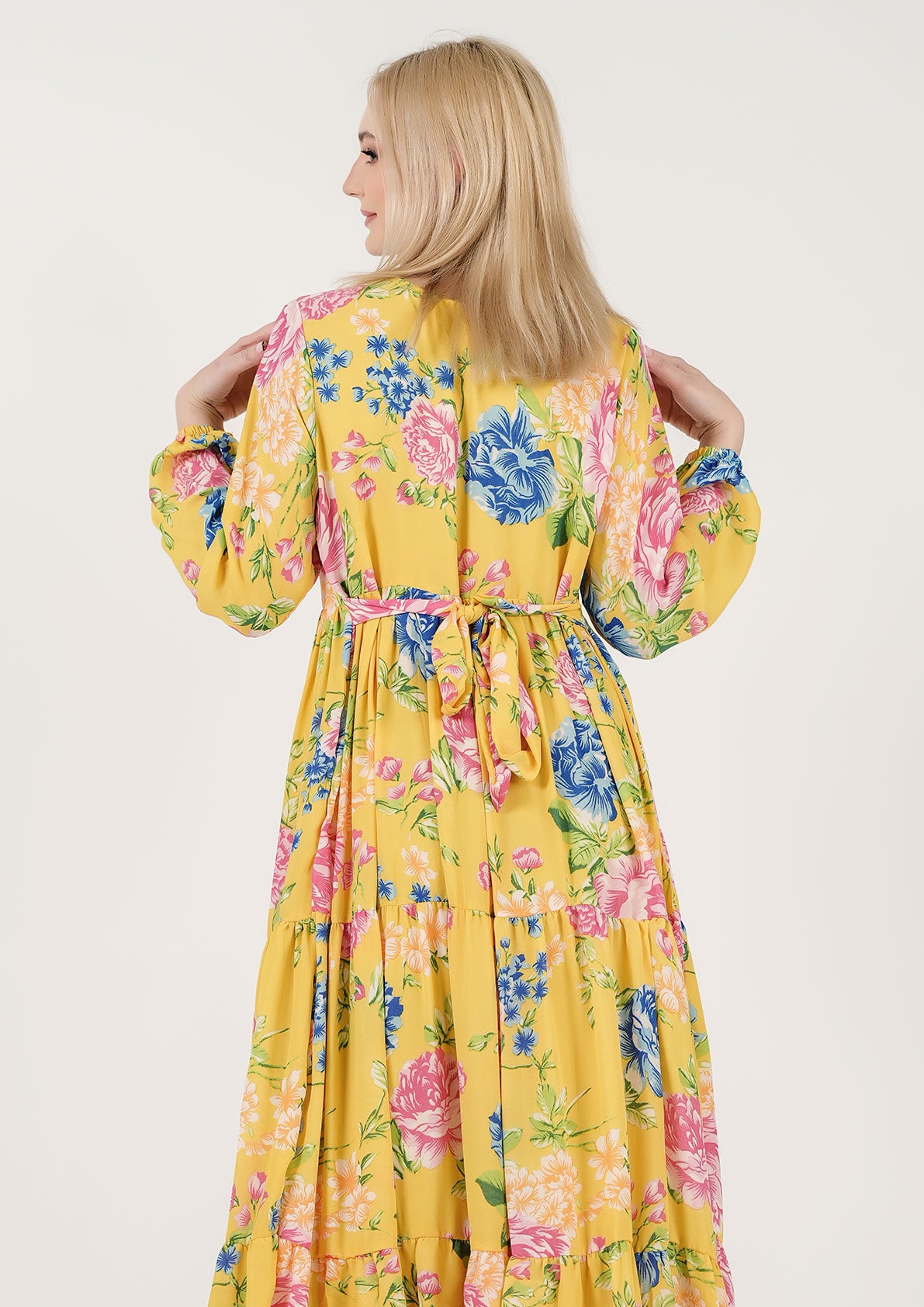 Sunshine Serenade Chiffon Maxi Dress