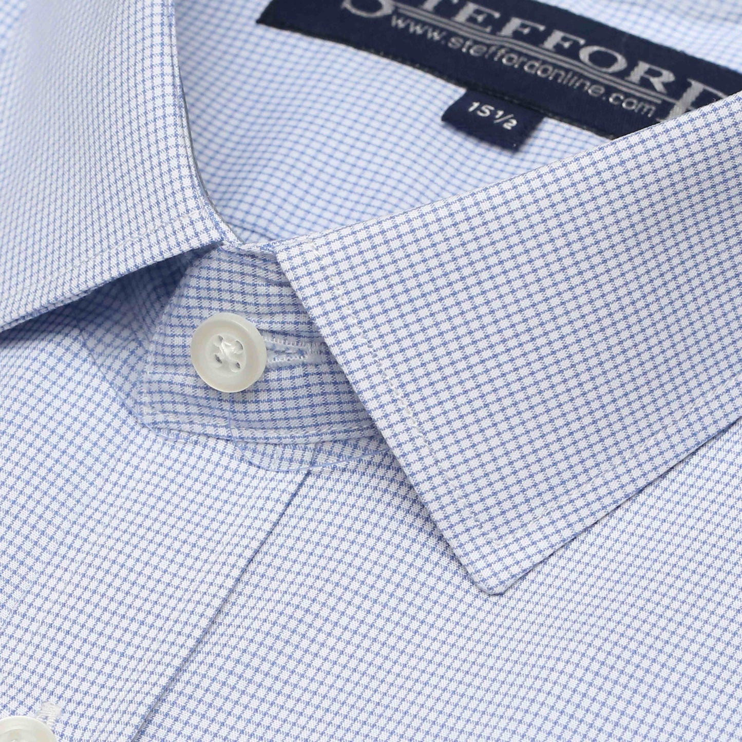 Blue Pin Check Formal Shirts For Men