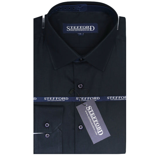 Jet Black Easy Care Formal Shirt for Men's