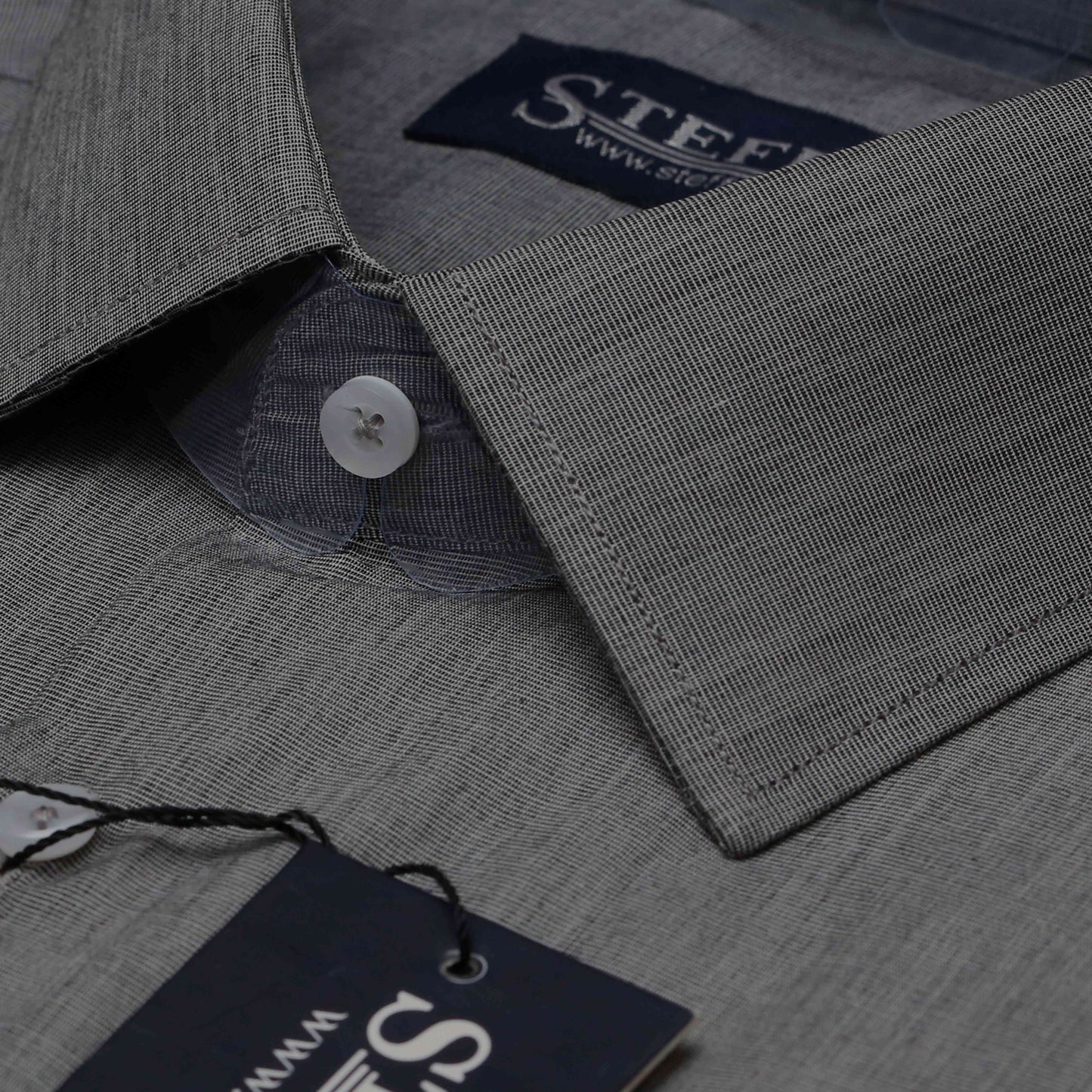 Gray Self Texture Formal Shirt for Men's