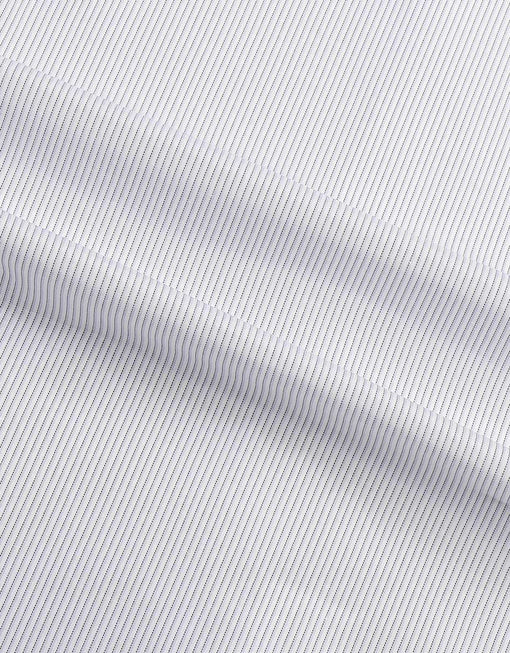 Classic White Business Shirt with Thin Lines