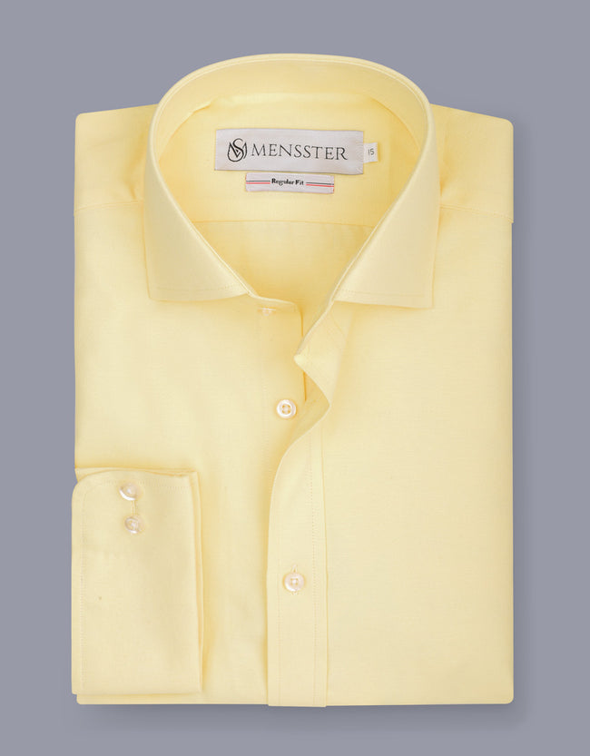 Light Yellow Business Shirt for Men