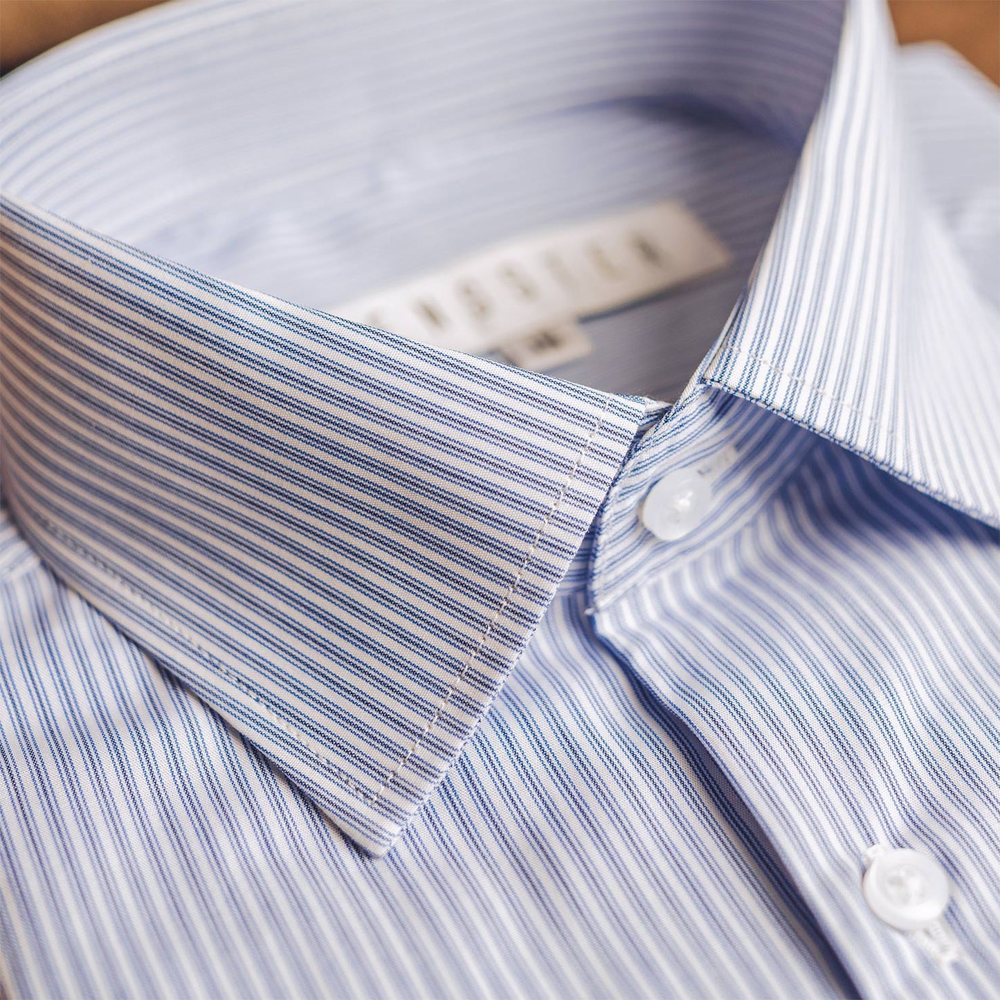 Light Blue & White Lining Formal Shirt For Men's