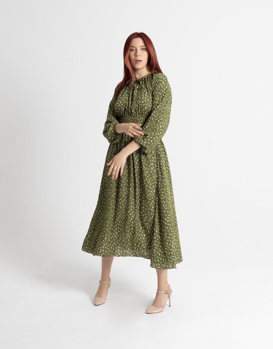 Petals in the Forest: Green Maxi