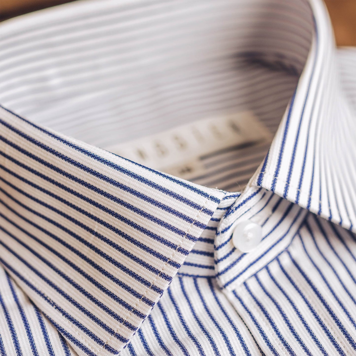 White and Blue Stripe Formal Shirt for Men: Classic and Timeless Style