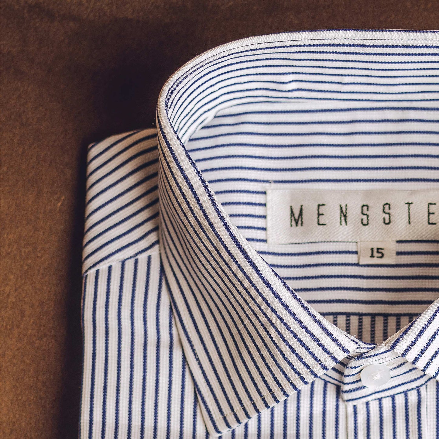 White and Blue Stripe Formal Shirt for Men: Classic and Timeless Style