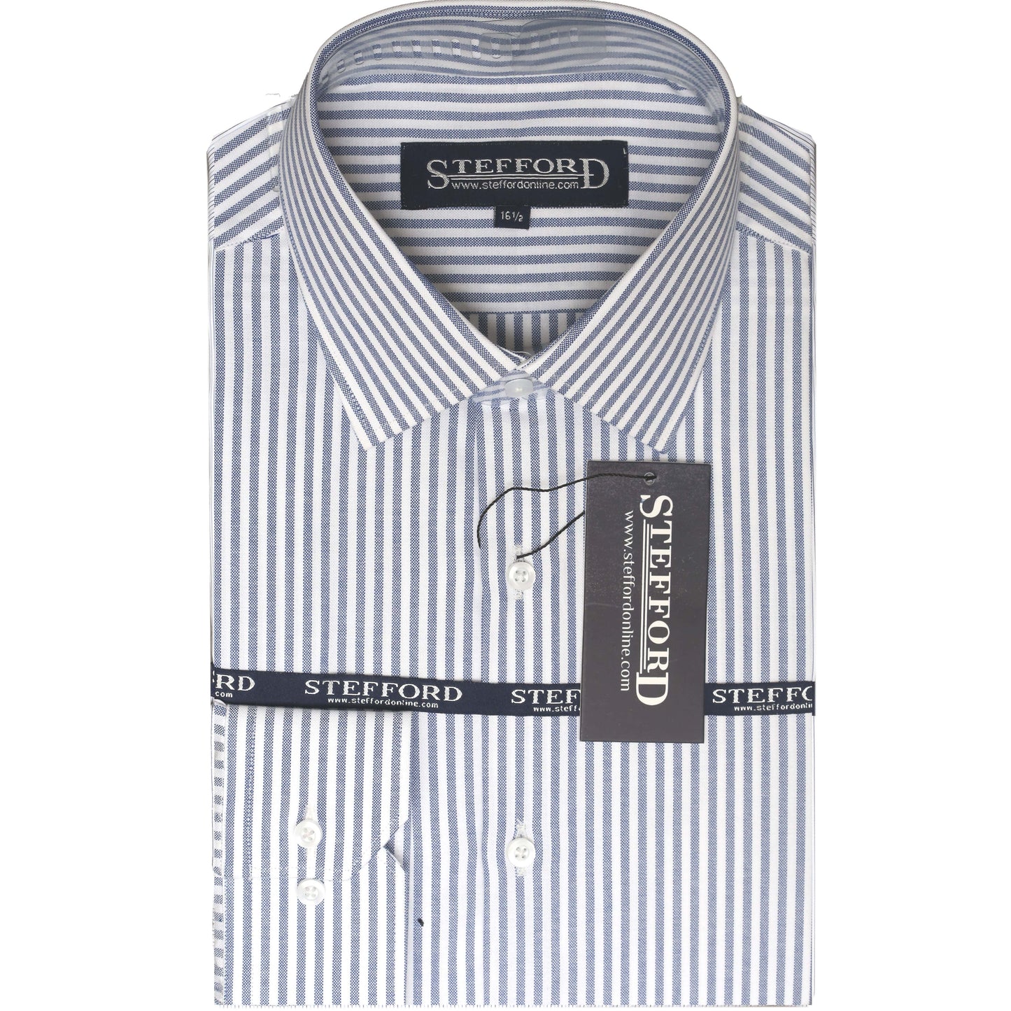 White & Blue Stripe Formal Shirt For Men's