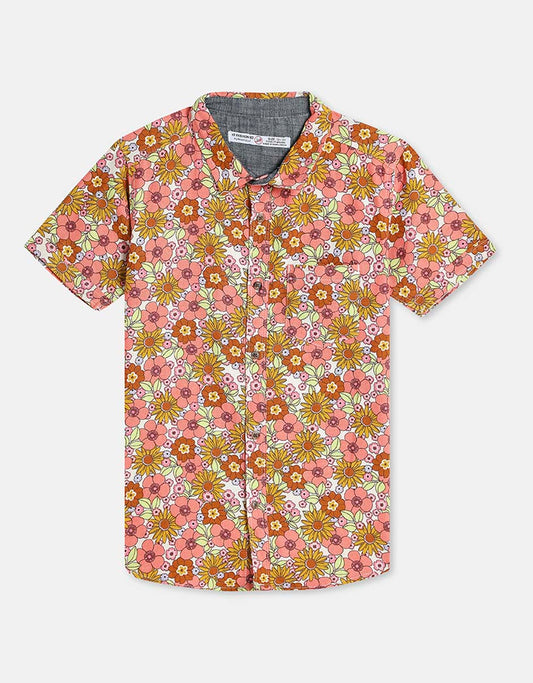 Colorful Flowers Blossom Shirt - Cotton